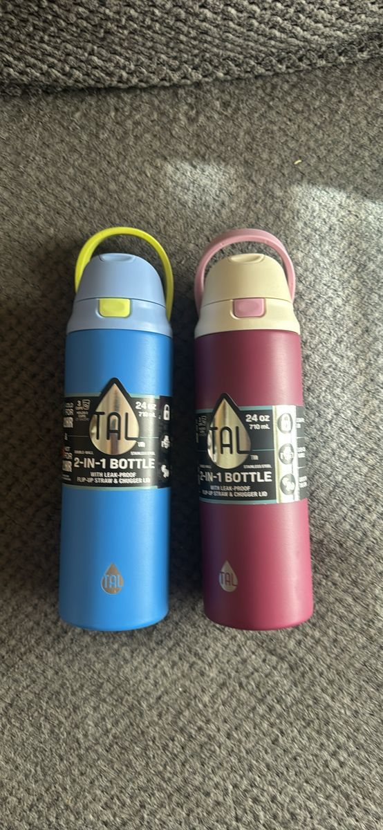 TAL 2-in-1 Stainless Steel Water Bottle 24 oz (Set of 2)