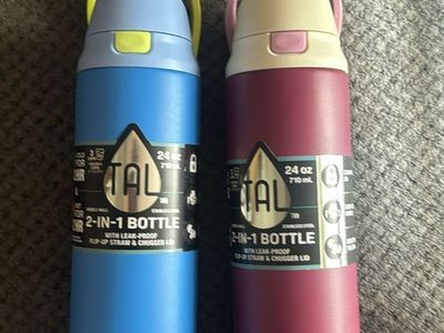 TAL 2-in-1 Stainless Steel Water Bottle 24 oz (Set of 2)