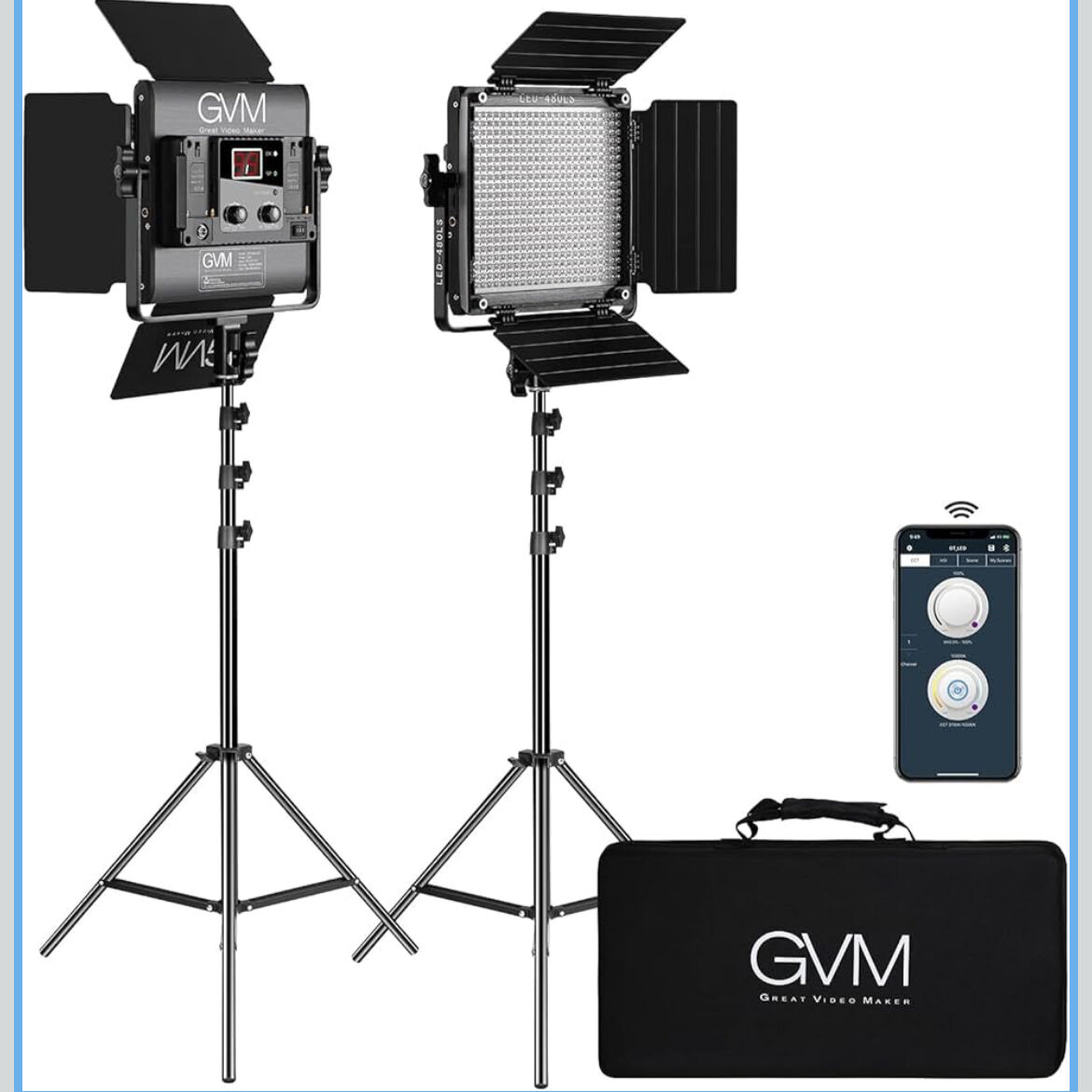 2 GMV Tripod Lights Art Studio Or Video Making