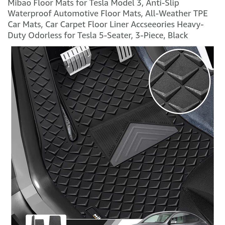 Floor Mats for Tesla 3 Five Seater (NEW)