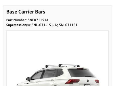 VW Tiguan Base Carrier Bars