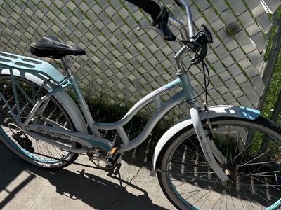 Cute Cruiser White Teal Blue Bicycle Bike Cycle