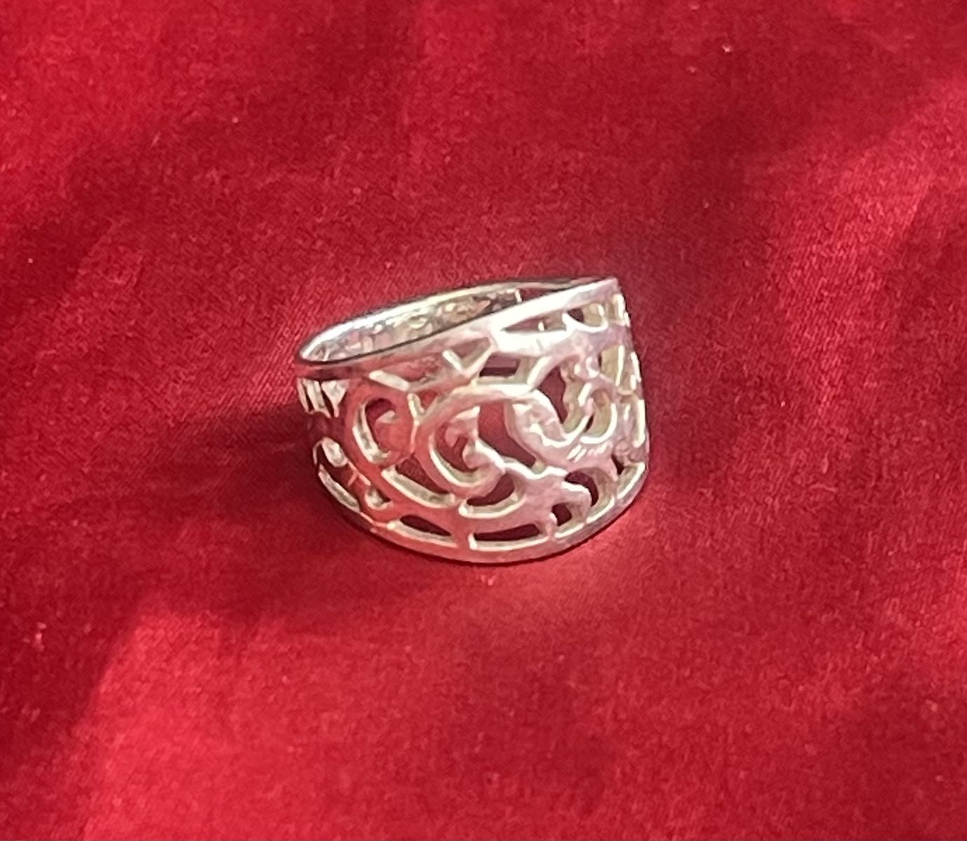 Silver Filigree Swirl Ring