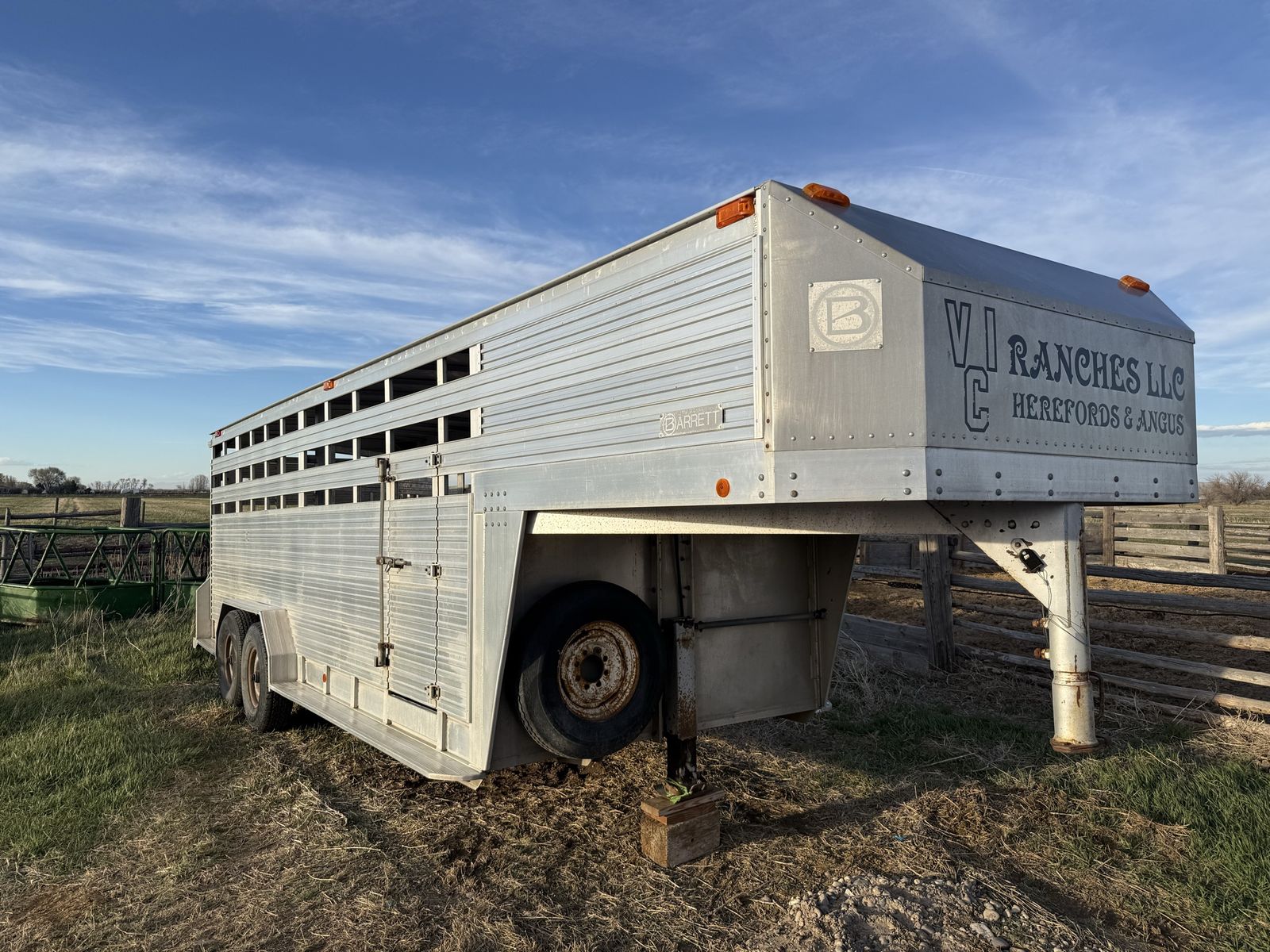 20 Ft Barrett Aluminum Stock Trailer