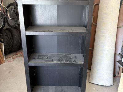 Black Wooden 5-Tier Bookshelf / Shelving Unit