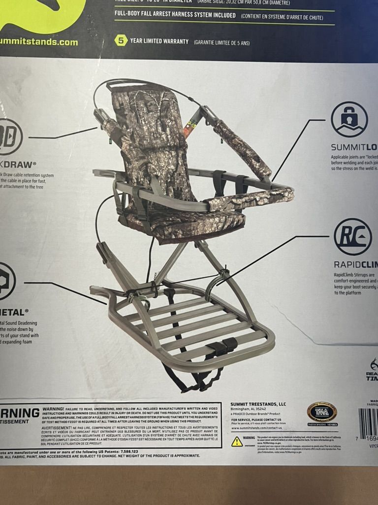 Summit Viper SD Realtree Timber Climbing Treestand - Realtree Timber New