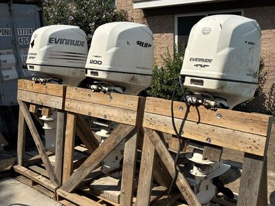 Three running early 2000’s Evinrude BRP 200 HP motors