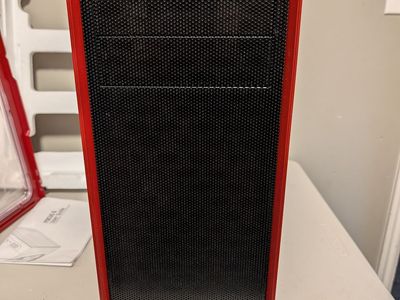 Fractal Design Focus G Mid Tower PC Case - Mystic Red Windowed - 2 White LED Fans - ATX