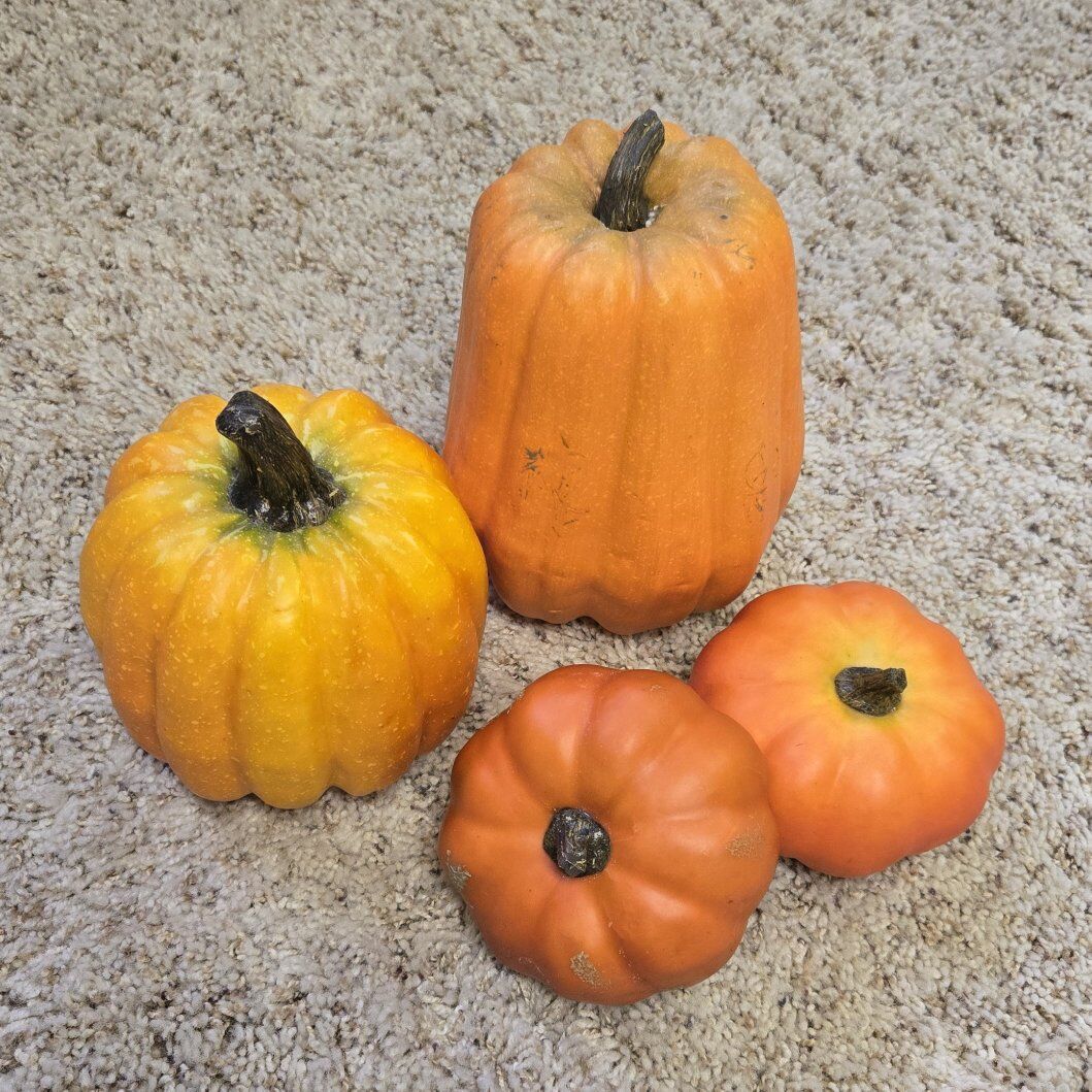 pumpkins orange fall decor