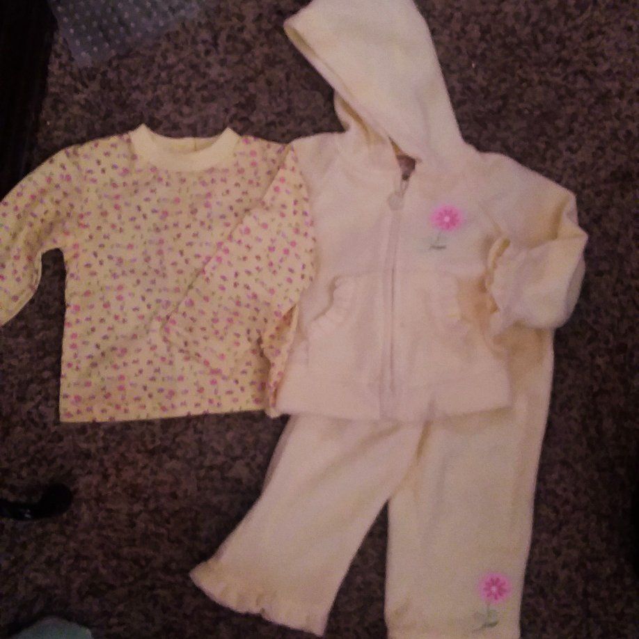 12 MO RUFFLED FLEECE PANTS, SHIRT, JACKET...