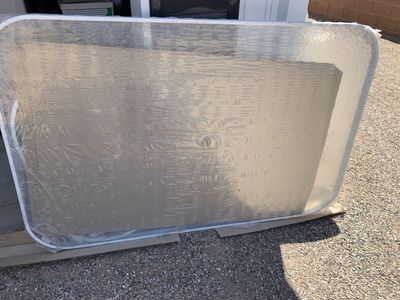 Aluminum Glass Top Table