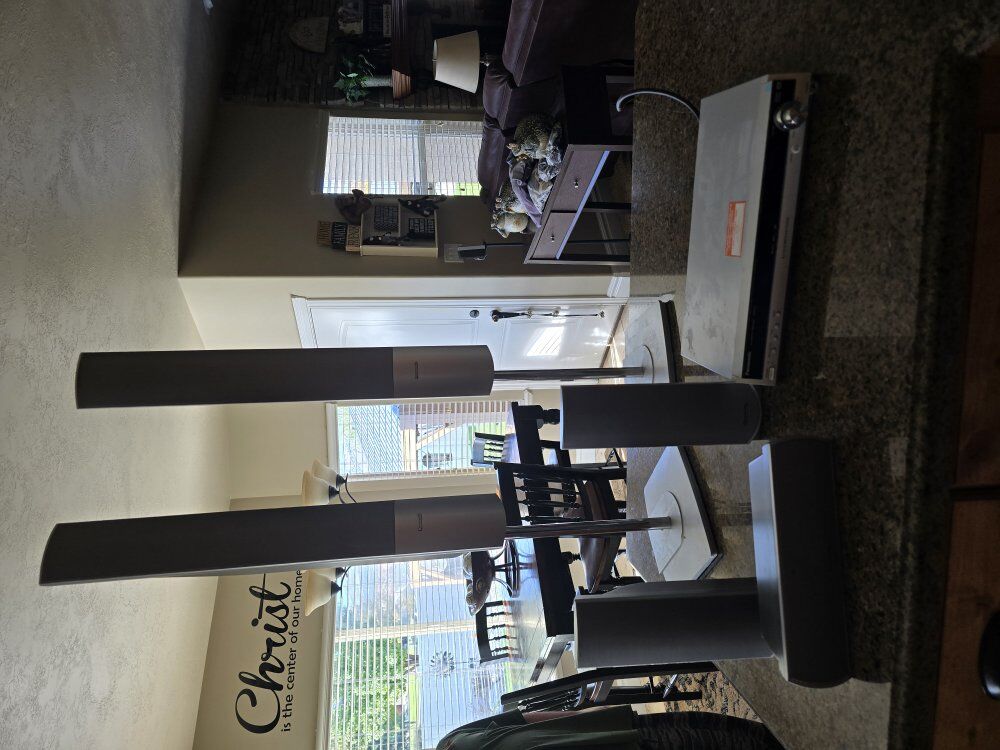 Panasonic sound system with speakers.