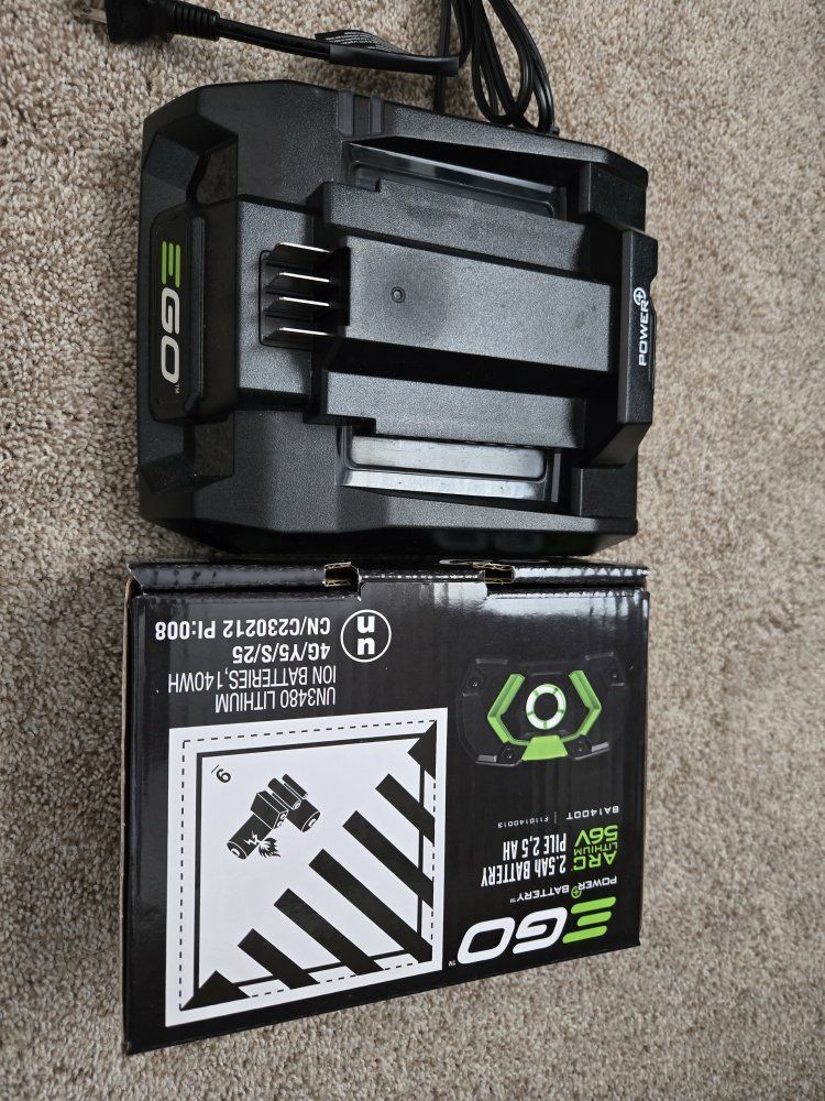 EGO Power+ 56V 2.5Ah ARC Lithium-Ion Battery (BA1400T) & Charger (CH2100) Set