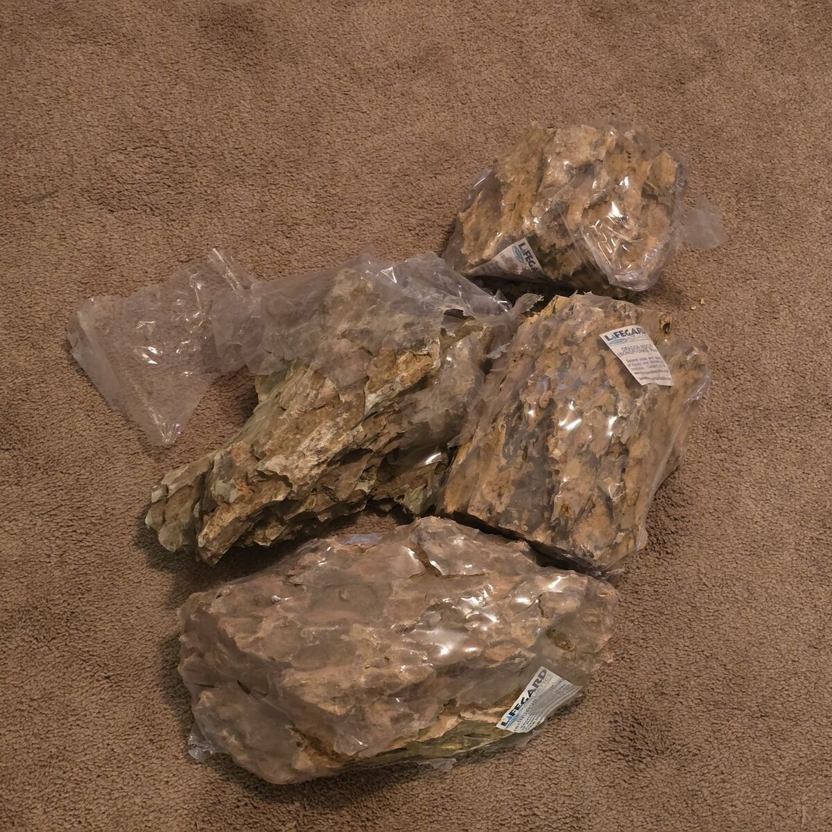 (4) large Dragon Stone Rocks