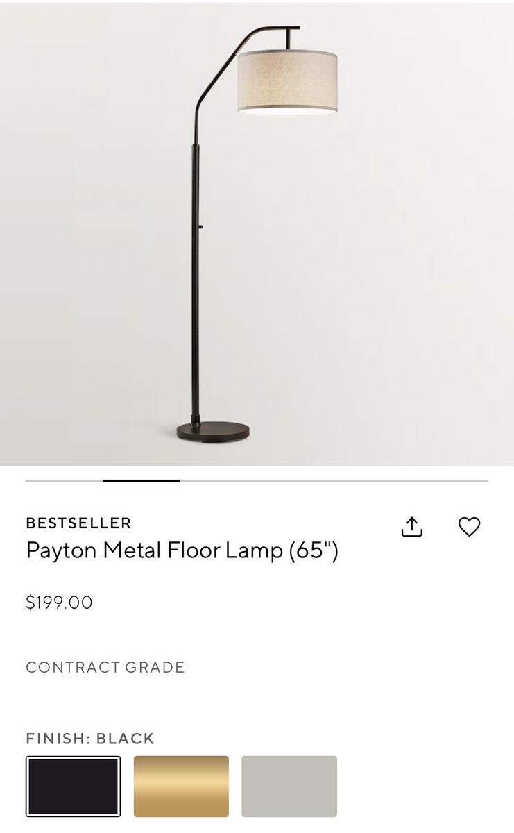 POTTERY BARN Payton Floor Lamp