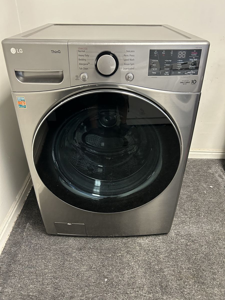 LG thinQ series stainless washing machine 