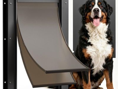 All Aluminum XL Dog Door for Exterior Door, Pets Up to 220Lb