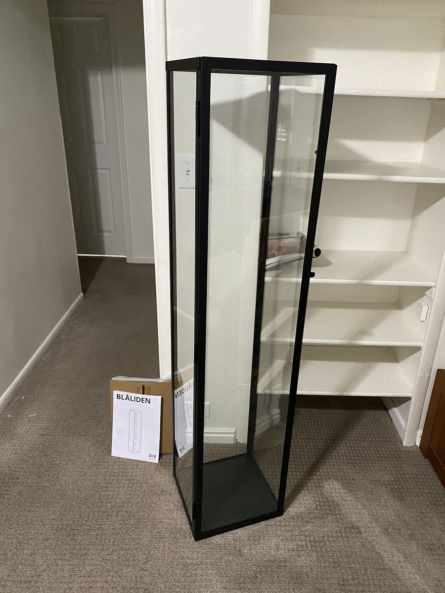IKEA glass shelf cabinet single door