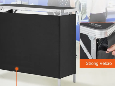 Portable, folding display table