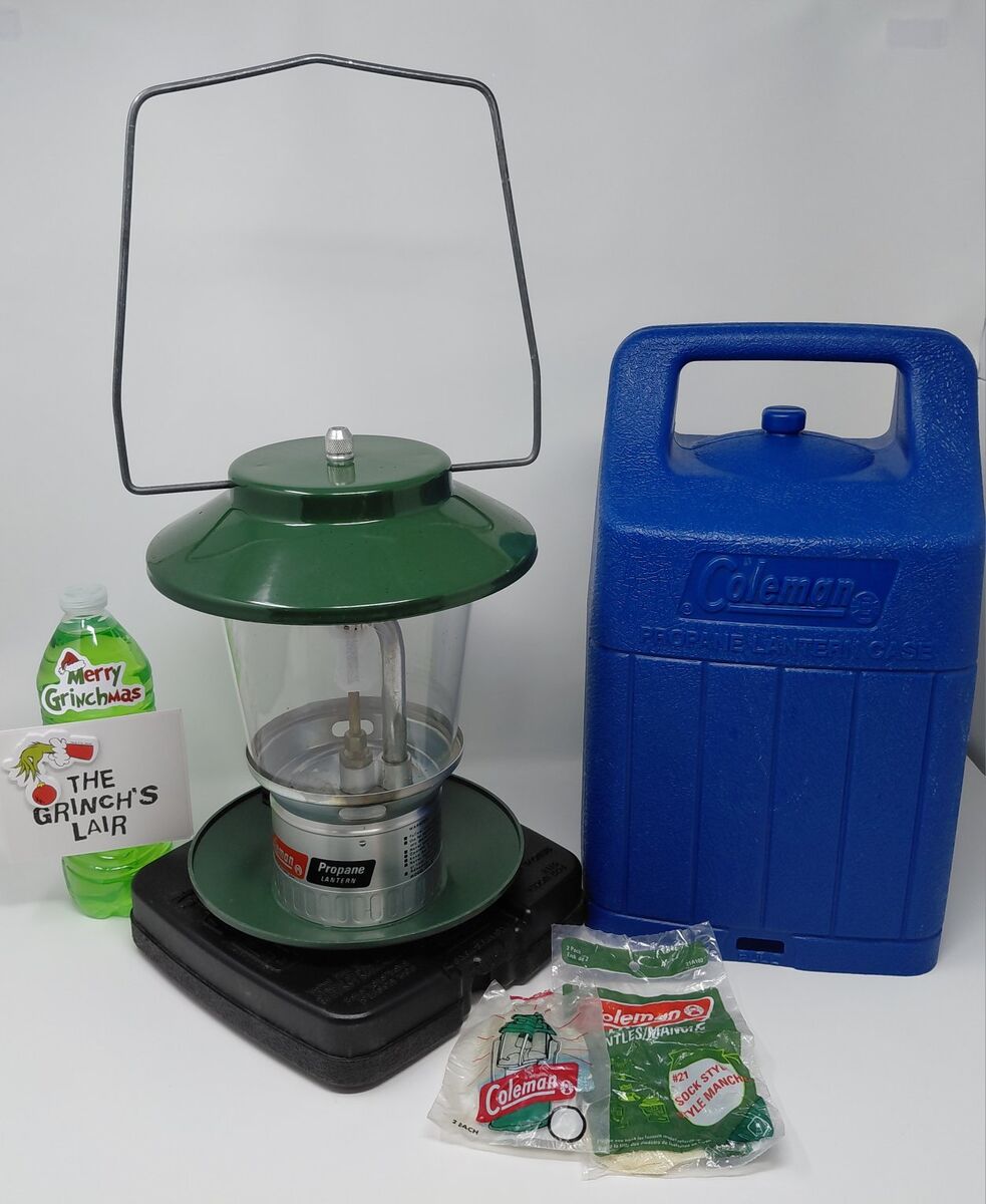 Vintage Coleman Dual Mantle Propane Lantern 5114 B