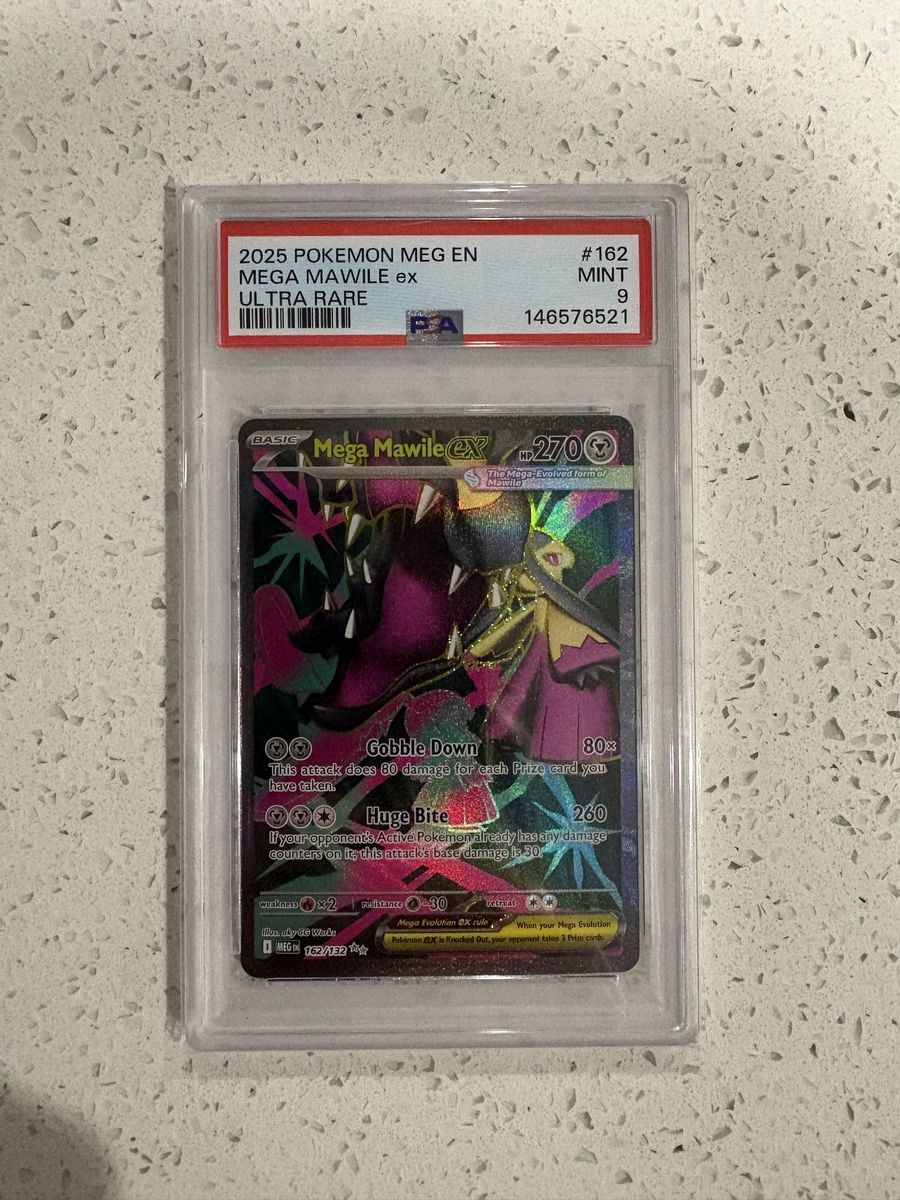2025 Pokemon Mega Mawile Ultra Rare 162 132 TCG PSA Mint 9