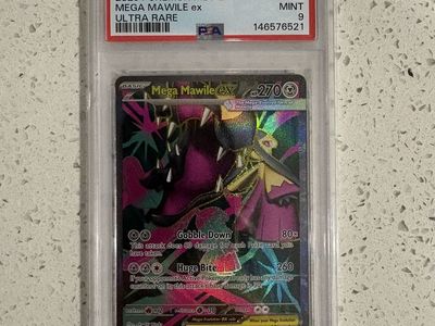 2025 Pokemon Mega Mawile Ultra Rare 162 132 TCG PSA Mint 9