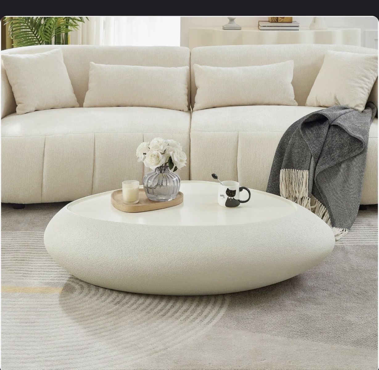 Fiberglass Oval Coffee Table