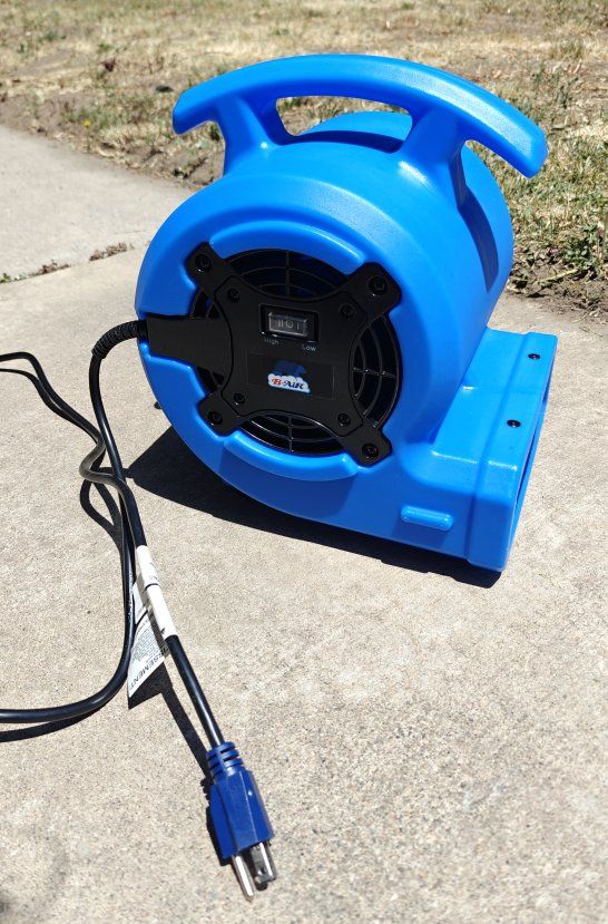 B-Air by Lasko BA-VP-15-BL Blower Fan 3-Speed Air Mover for Drying & Ventilation