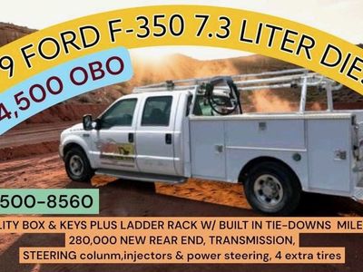 1999 Ford F-350 7.3 Liter Diesel Truck with Utility Box and Ladder Rack
