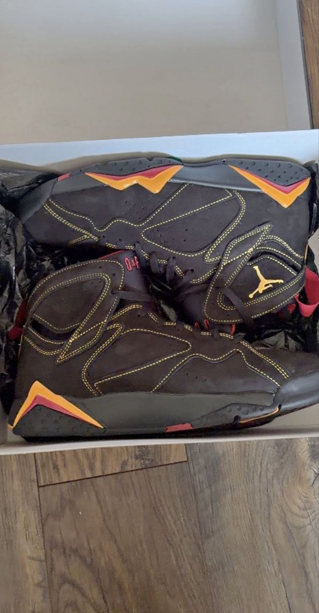Nike Air Jordan 7 Retro Citrus (2022) Black/Citrus/Varsity Red Men's Basketball Shoes