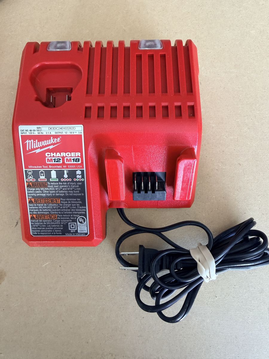 GENUINE RAPID Milwaukee 48-59-1812 Charger M12, M18 New, No Box, Unused 2 in stock