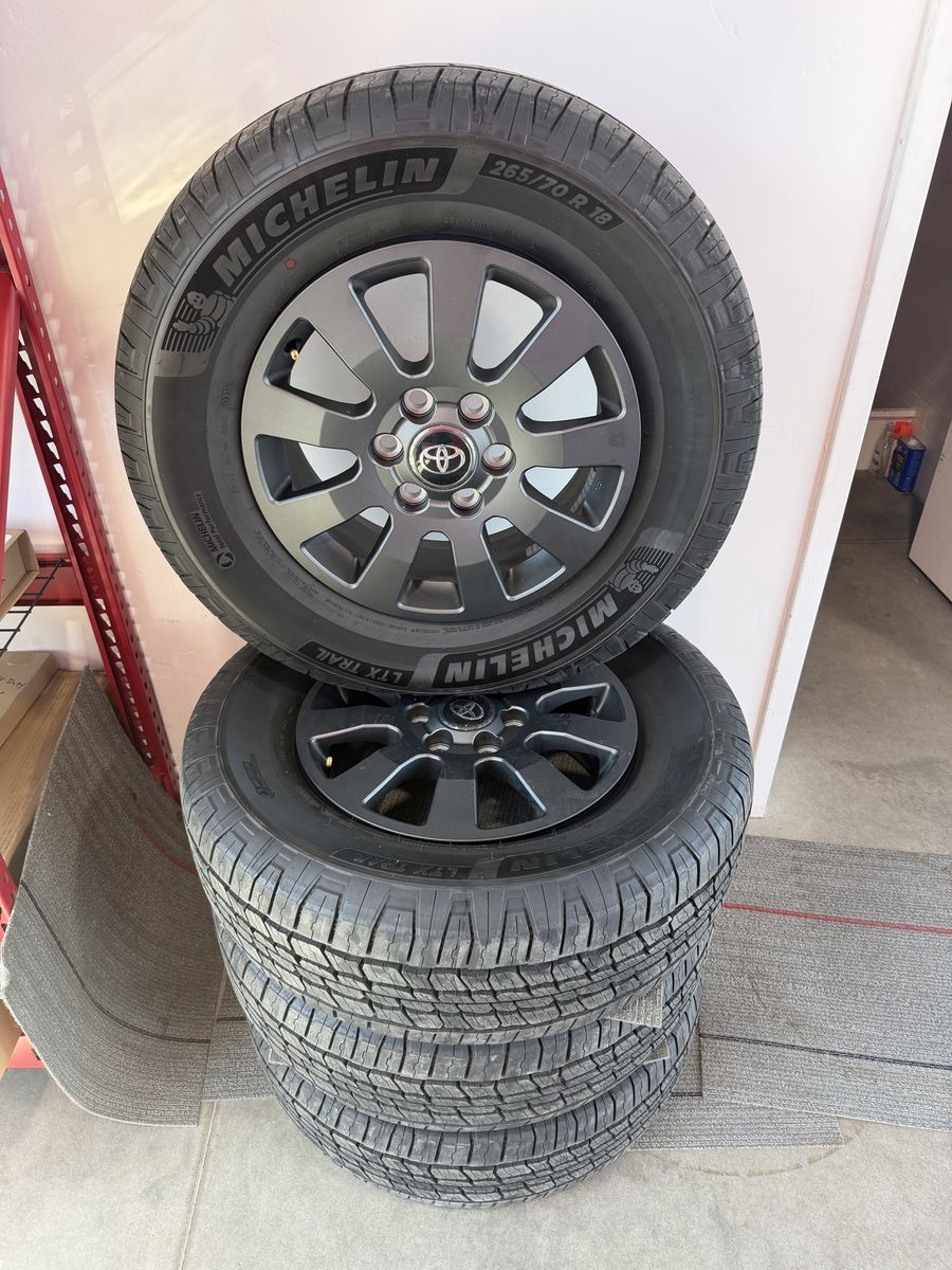 Michelin LTX Trail 265/70 R18 SUV/Truck Tires with Toyota Rims - Set of 4