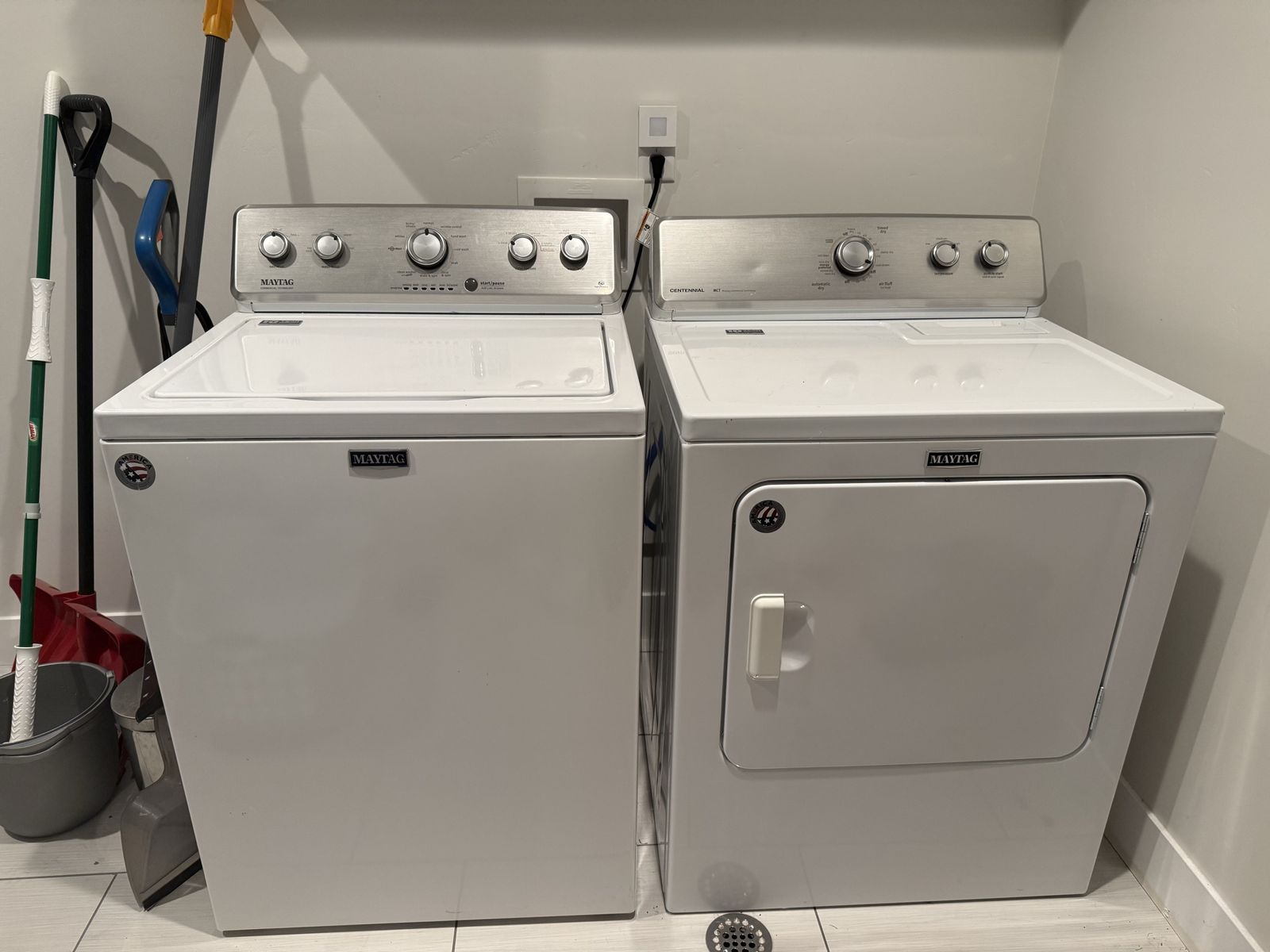 Maytag MVWC565FW0 White Top Load Washer & Centennial Dryer Set