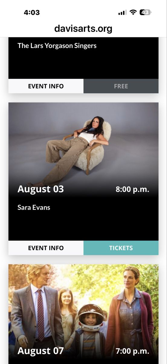 Sarah Evans concert Layton Amphitheater