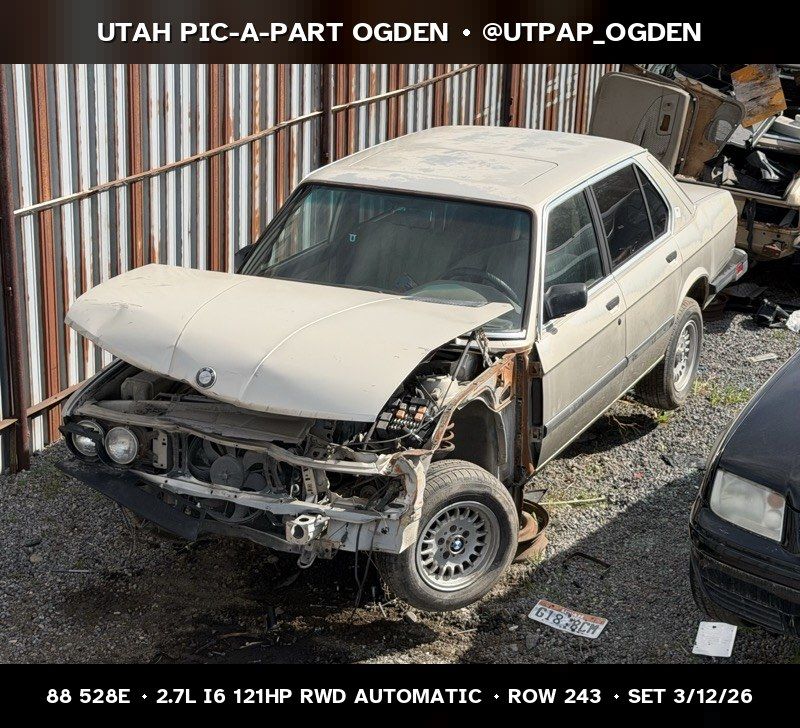 1988 BMW 528e E28 Parts - UTPAP Ogden