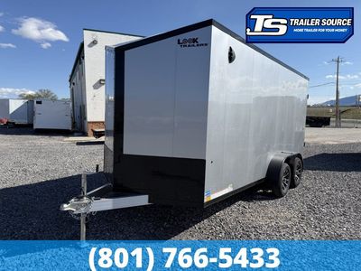 7x16 Look Vision Enclosed Car Hauler Trailer - 7'0" Interior - 7K GVWR - Alloy Wheels, Black Out Package, Ramp Door