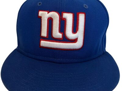 NY Giants Flat Brim Fitted Hat New Era 7 3/8