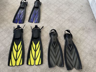 Atomic and scuba pro scuba diving fins