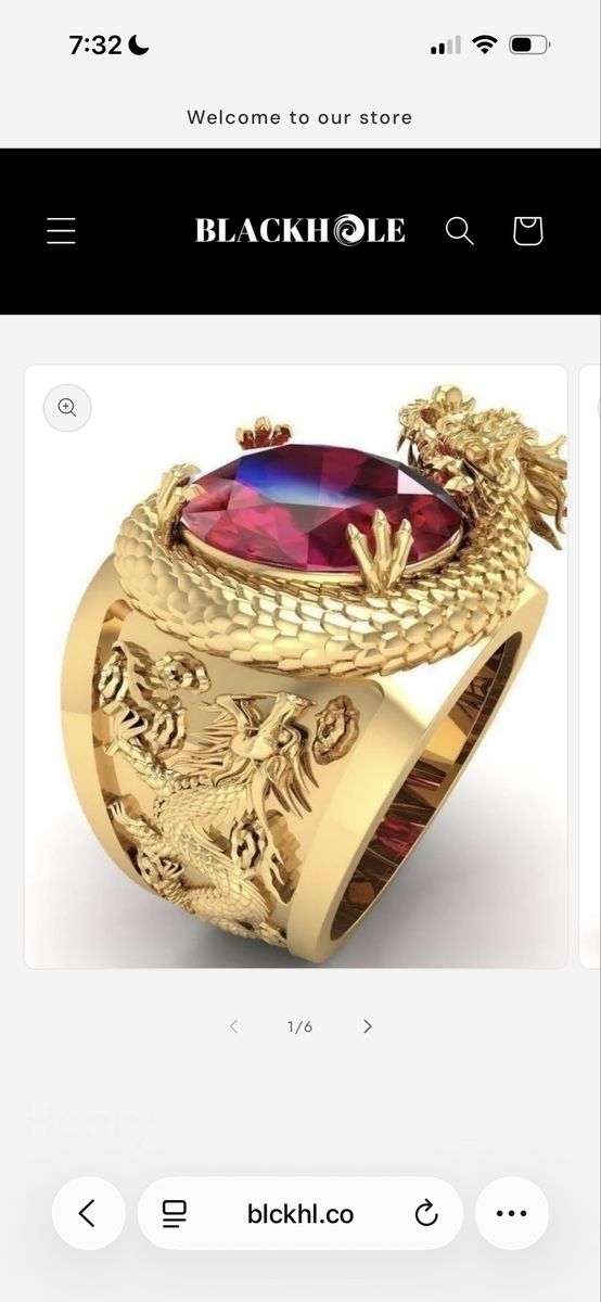 Luxurious Gold Dragon Ring with Marquise Red Gemstone - Statement Jewelry for Men/Women