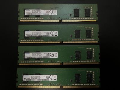 LOT OF 4 Samsung 4GB 1Rx16 PC4-2400T DIMM Desktop RAM