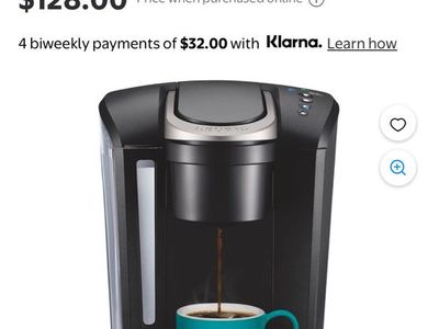 Keurig K-Select Single Serve K-Cup Pod Coffee Maker, Matte Black, 128.00