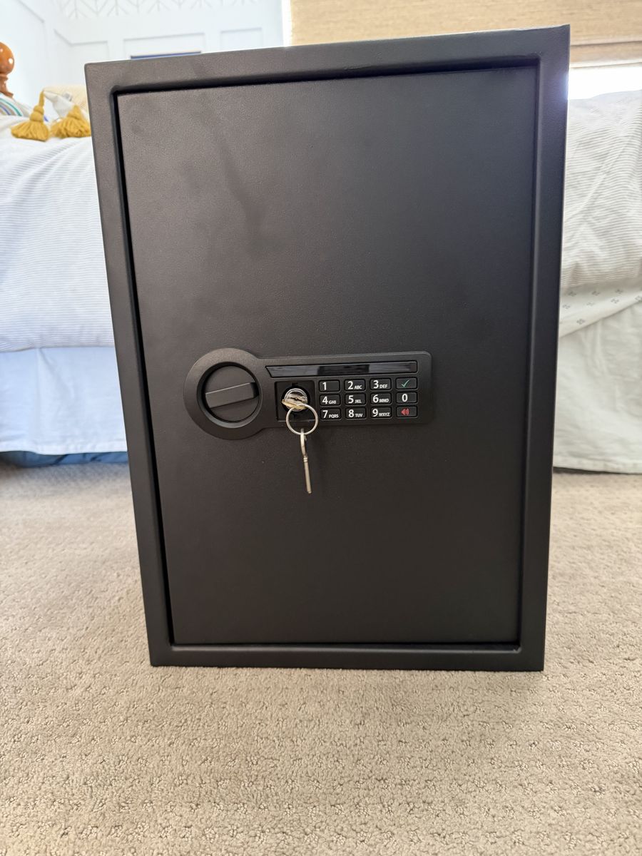 RPNB Black Digital Electronic Safe Box with Keypad - Secure Home/Office Storage