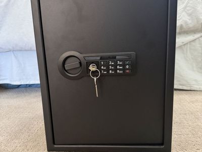 RPNB Black Digital Electronic Safe Box with Keypad - Secure Home/Office Storage