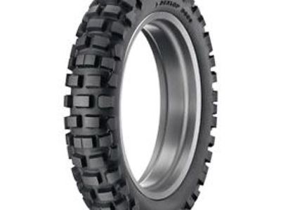 Dunlop D606 dual-sport rear motorcycle tire.