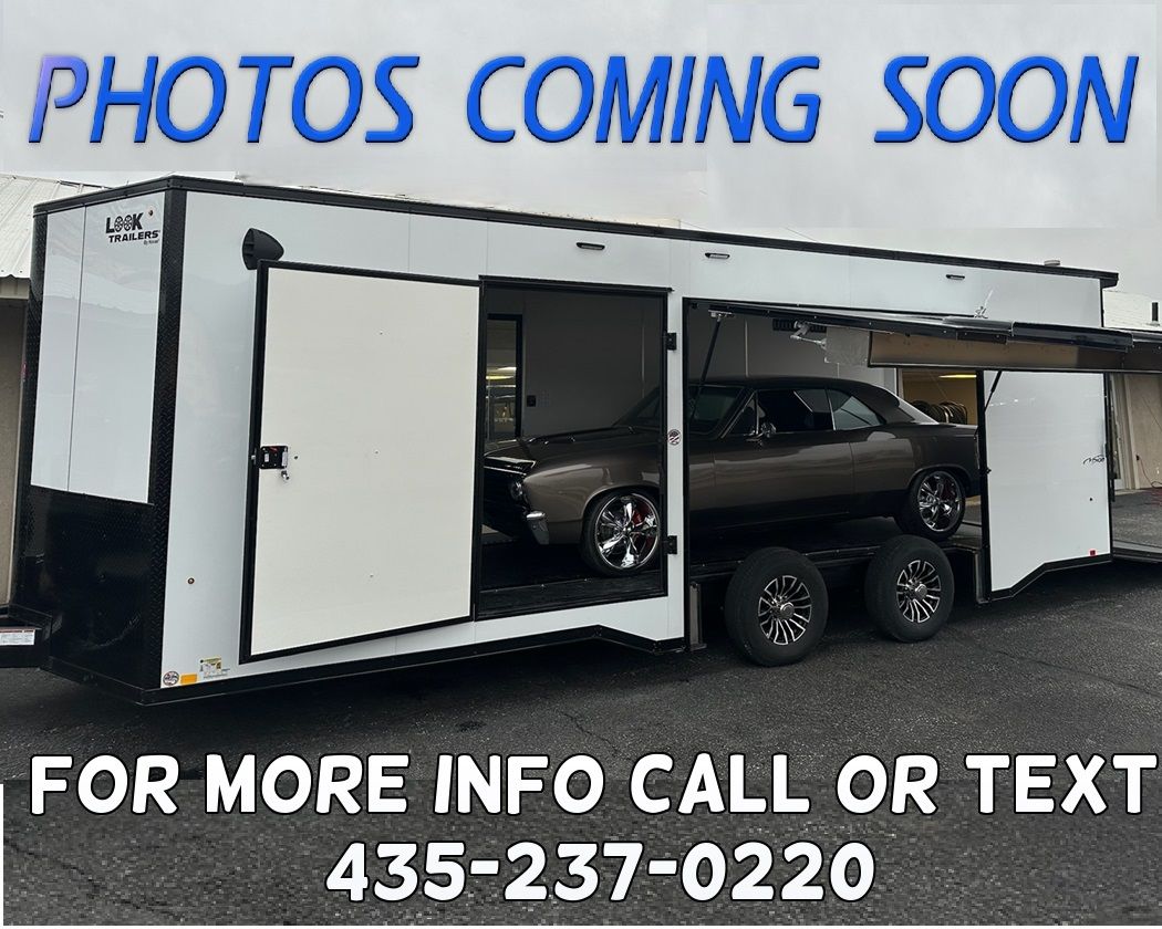 7x14 Look Vision Aluminum Enclosed Car Hauler Trailer - 7'0" Interior - 7K GVWR - Alloy Wheels, Ramp Door, Rear Spoiler w/ Load