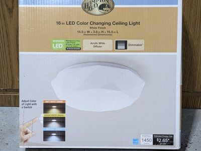 Hampton Bay 16 in. LED Color Changing Ceiling Light