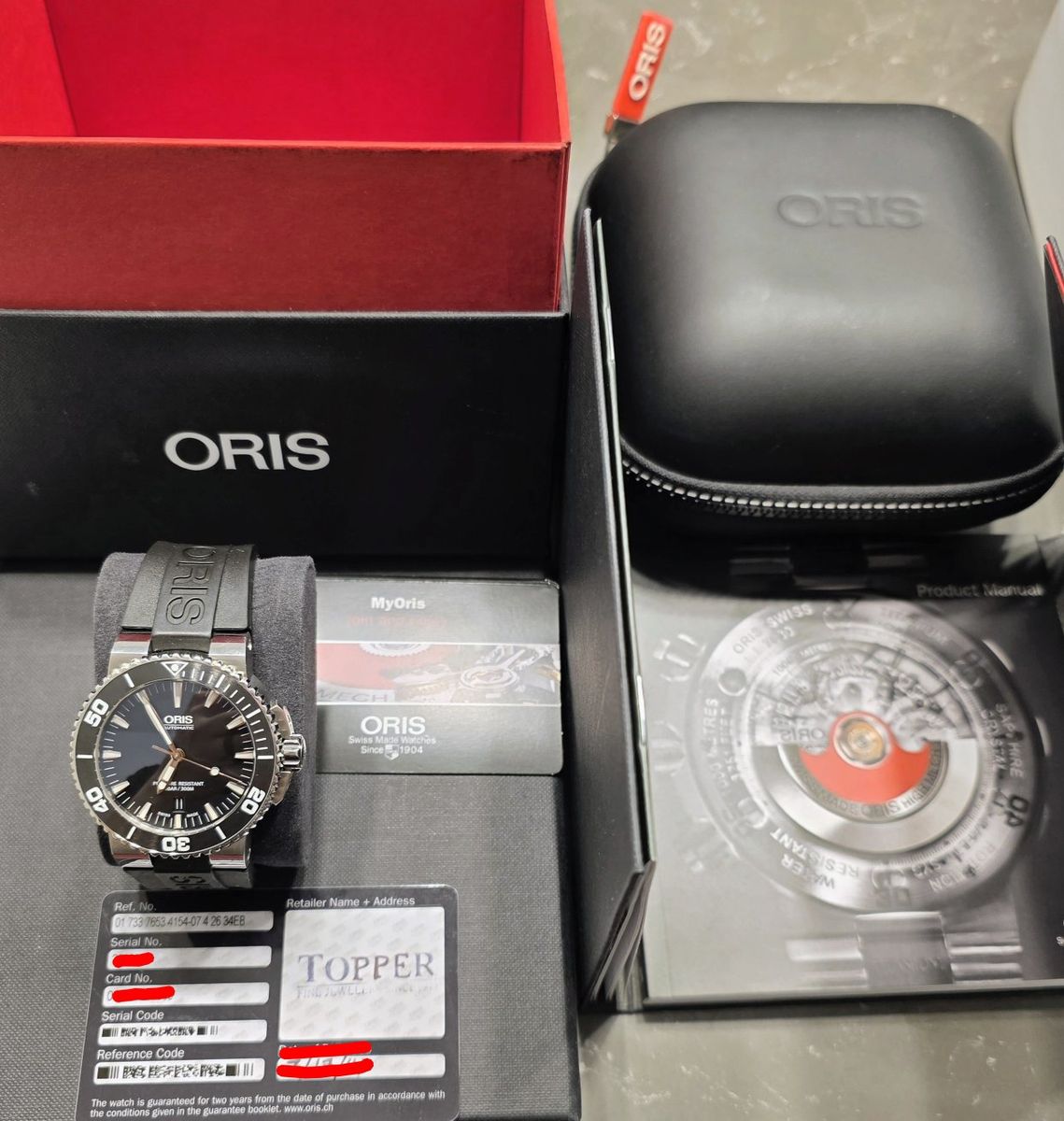 Oris Aquis Date, reference number: 7653 04