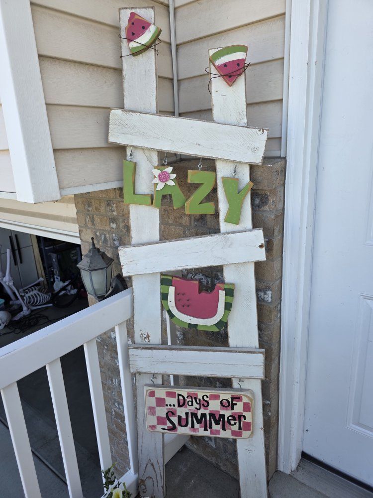 wooden ladder decorations