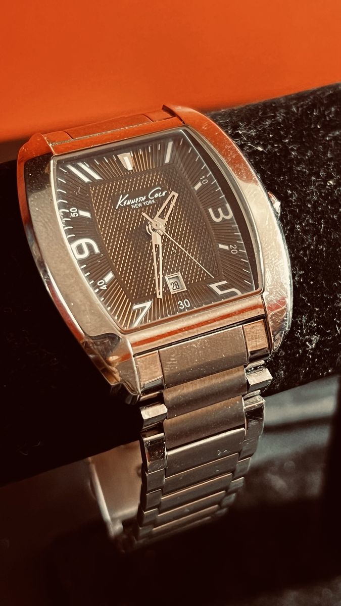 Kenneth Cole New York Tonneau Watch Silver Stainless Steel