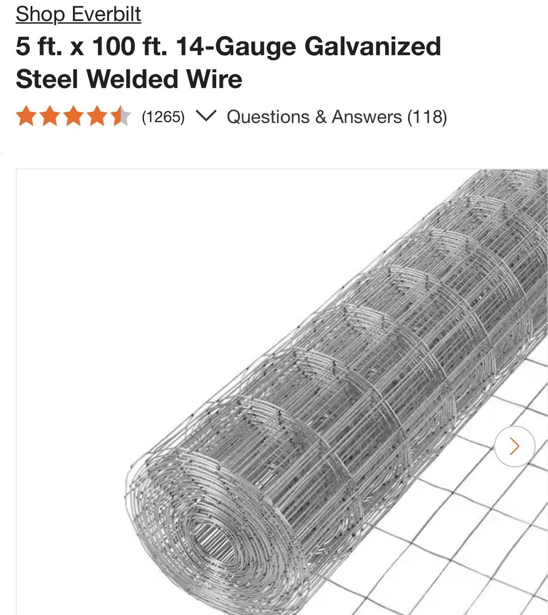 $50 LESS THAN HOME DEPOT! BRAND NEW 5’X100’ roll of 14 gauge galvanized steel welded wire fencing (2 AVAILABLE)